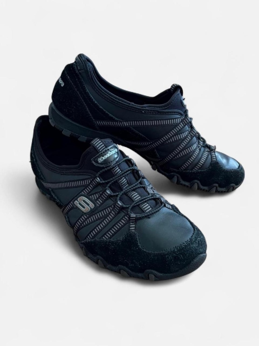 Skechers Black Lace Up Sneakers Size 6.5